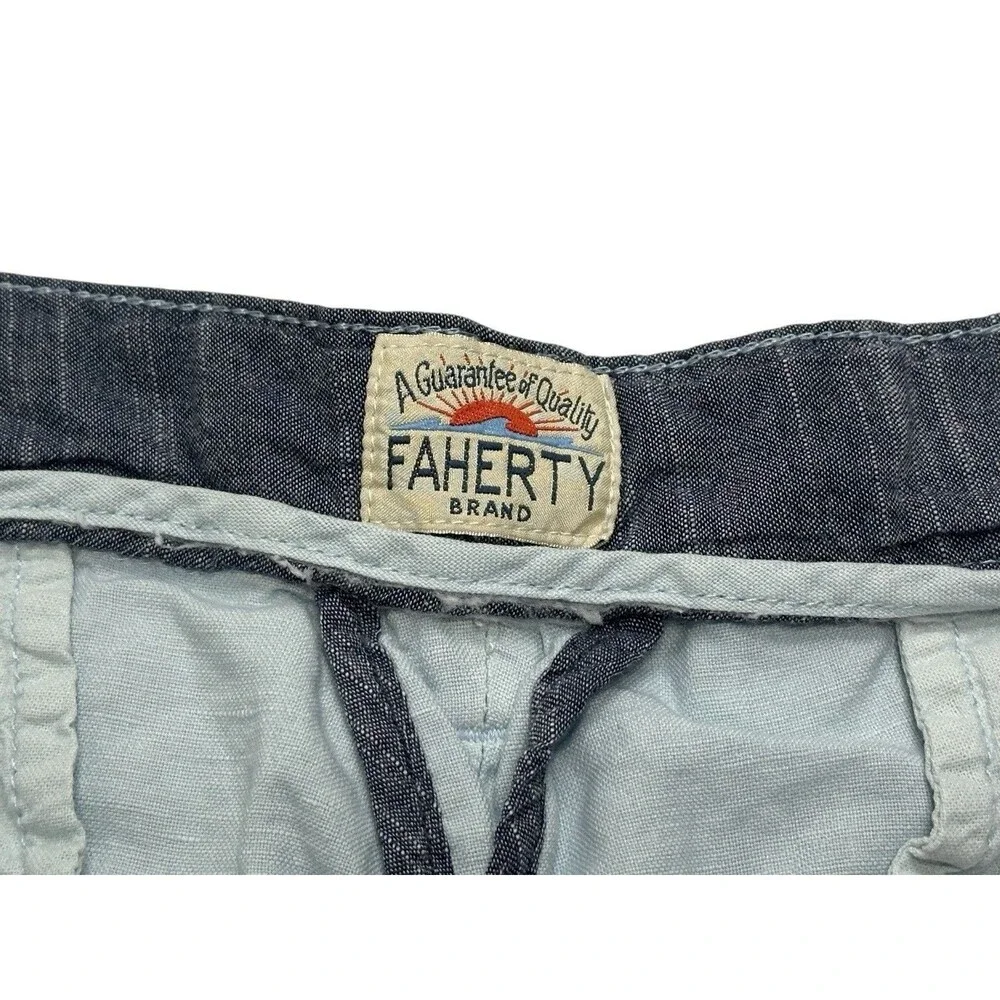 Men's Faherty Malibu Linen Shorts 8.5